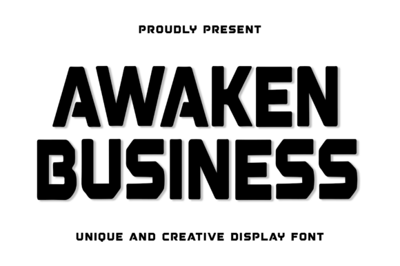 Awaken Business: A Festive Display Font for Holiday Branding