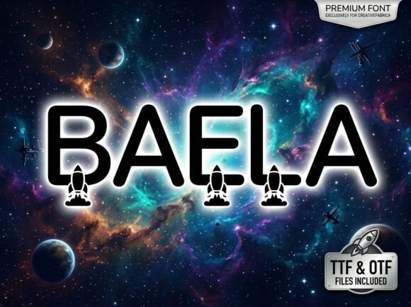 Baela: A Galactic Display Typeface for Bold Campaigns