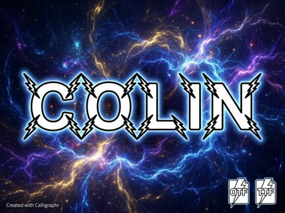 Colin: A High-Voltage Display Typeface for Bold Makers