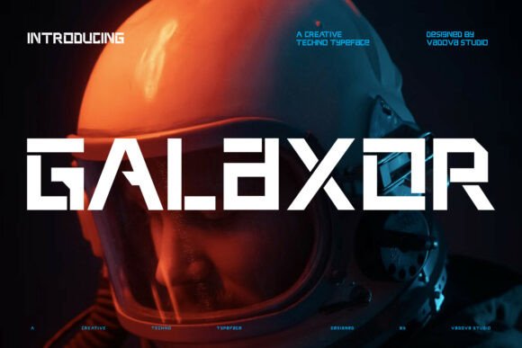 Galaxor: A Futuristic Display Font for Web Design