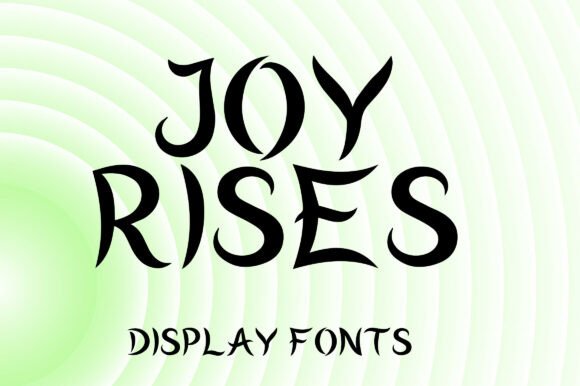 Joy Rises: A Sophisticated Display Typeface for Editorial Design