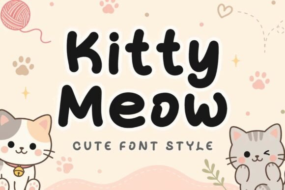 Kitty Meow: A Playful Display Font for Branding