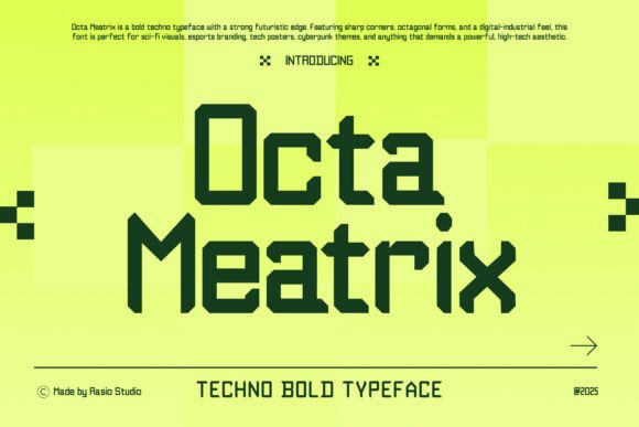Octa Meatrix: A Bold Display Font for Digital Editorial Design