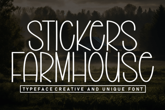 Stickers Farmhouse Font for Warm Branding Projects