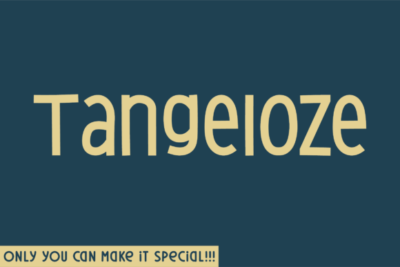 Tangeloze: A Natural Handwritten Display Font for Editorial Design