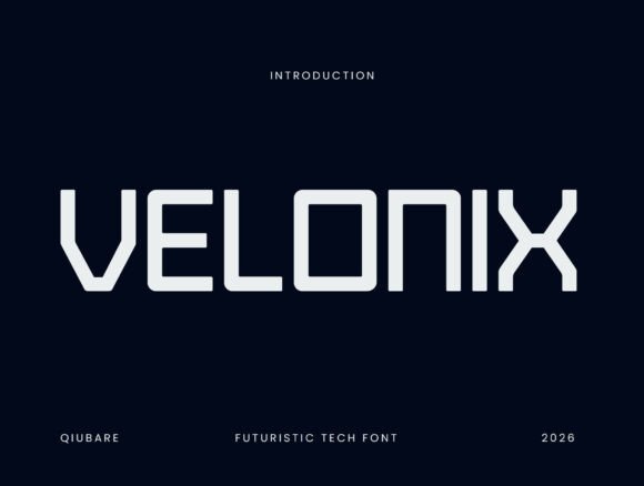 Velonix: A Futuristic Display Font for Modern Editorial Design